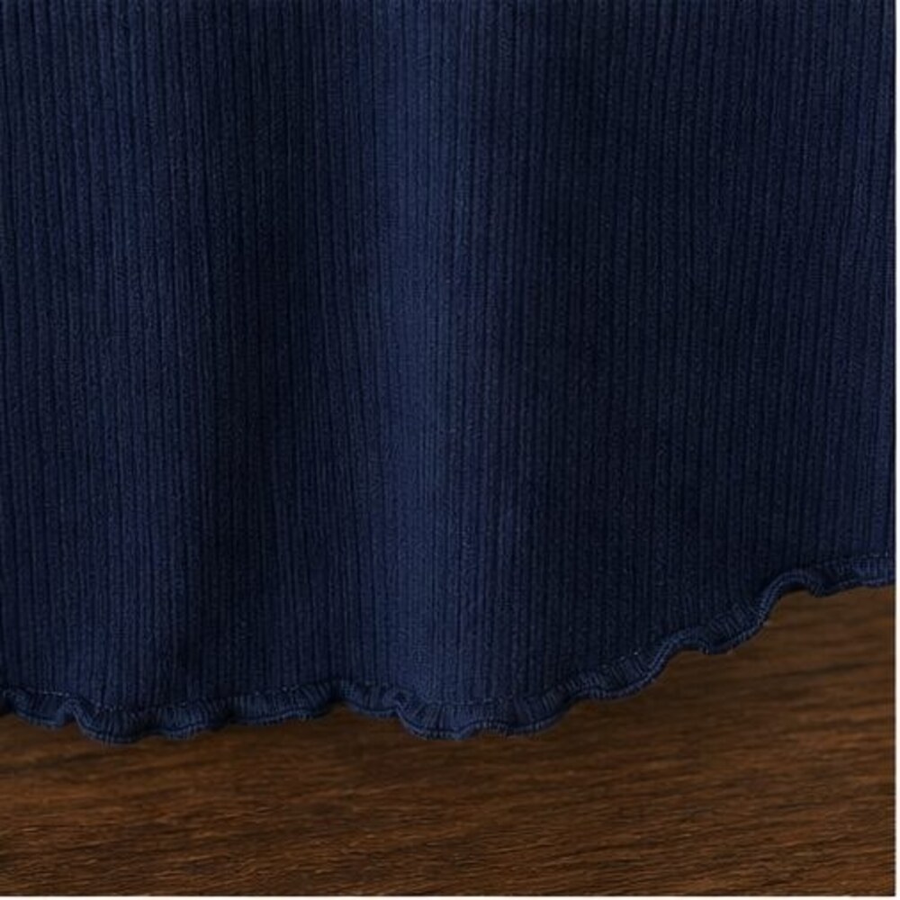 Navy Ruffle Blouse - Picture 6 of 6